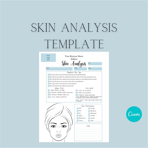 Skin Analysis Template Form 100 Editable Skin Consultation Etsy