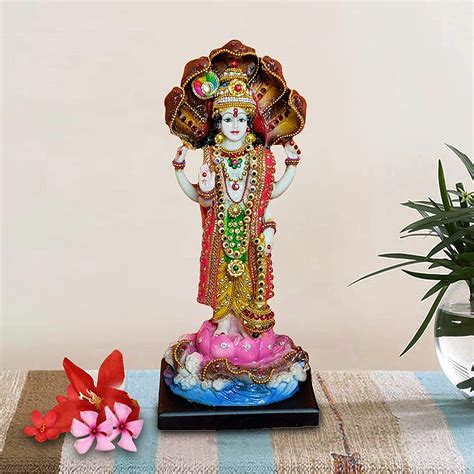Sacred Blessings Polyresin Lord Vishnu Murti Narayan Idol 135 X 135