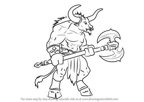Learn How To Draw A Minotaur Greek Mythology Step By Step Drawing