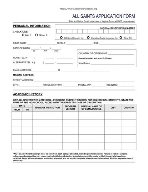 Application Form Sample Pdf Master Of Template Document