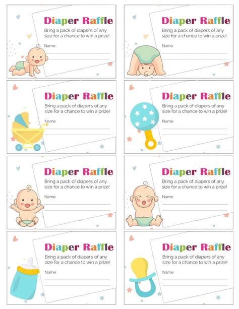 10 Free Printable Diaper Raffle Tickets Freebie Finding Mom
