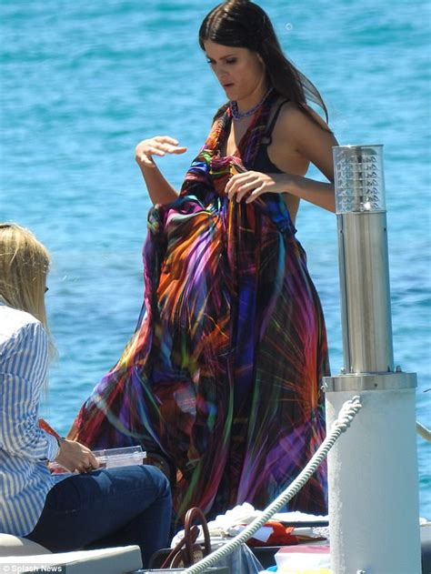 Isabeli Fontana Partakes In A Swimwear Shoot In Cannes Daily Mail Online