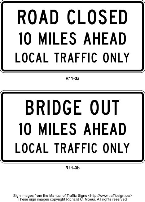 Manual Of Traffic Signs R11 Series Signs