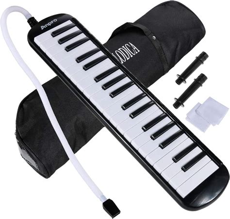 Anpro 37 Key Melodica Instrument Air Piano Keyboard With 2 Mouthpieces