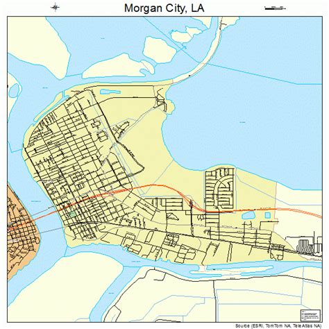 Morgan City Louisiana Street Map 2252040