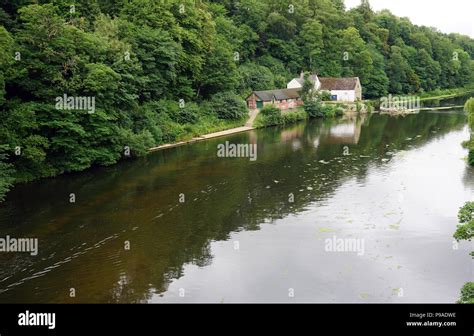 Durham City England River Wear And University Boat House Stock Photo