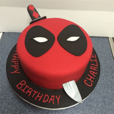 Fondant Deadpool Cake Deadpool Cake Marvel Cake Cupcake Cakes