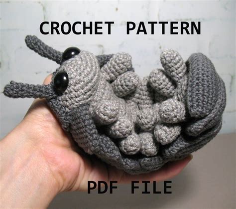 Roly Poly Pill Bug Crochet Pattern Pdf File In English Language Etsy