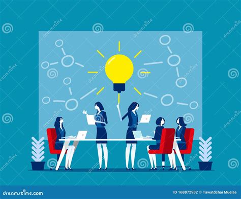 Team Cohesiveness And Creative Concept Business Vector Illustration