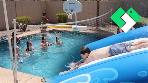 Huge Pool Party For The Volleyball Team Clintustv Youtube