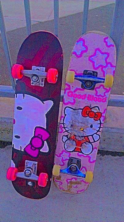 Hello Kitty Aesthetic Hello Kitty Aesthetic Indie Kids Skateboard
