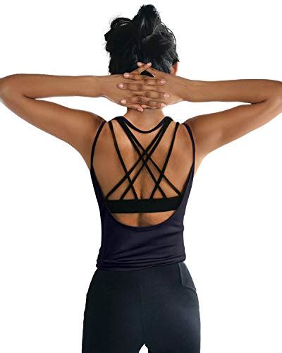 OYANUS Womens Summer Workout Tops Sexy Backless Yoga Shirts Loose Open