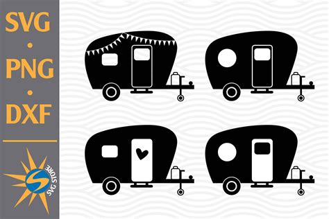 Camper Silhouette SVG, PNG, DXF Digital Files Include By SVGStoreShop