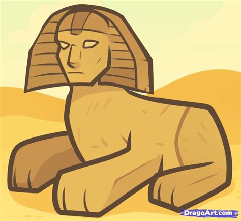 How To Draw A Sphinx For Kids Step By Step Greek Mythology Mythical