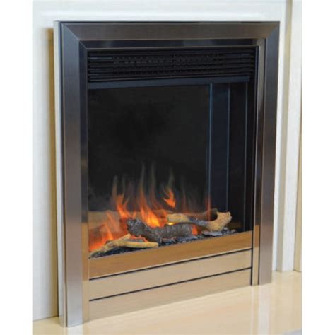 The colorado inset electric fire has a contemporary brushed steel finish with coal fuel bed and will fit into any standard fireplace opening. Evonic Colorado Electric Fire