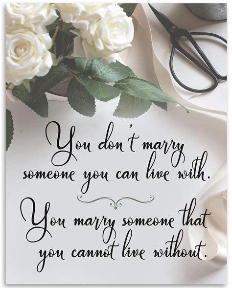 You Don T Marry Someone You Can Live With 11x14 Unframed Art Print Great Decor