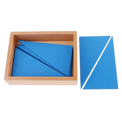 Wooden Montessori Sensorial Materials Blue Triangles Math Educational