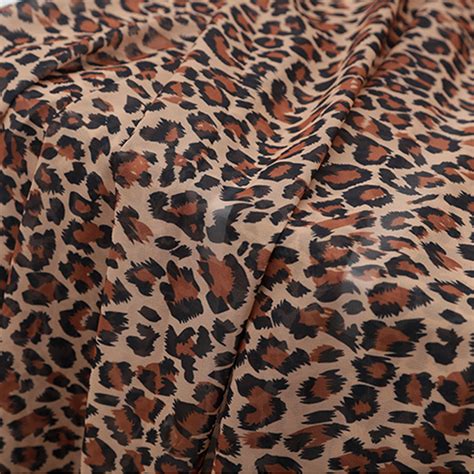 Leopard Print Chiffon Fabric Sheer Chiffon Overlay For Etsy