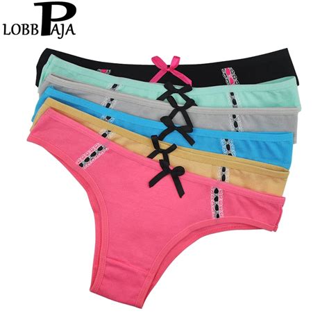 buy lobbpaja lot 6 pcs women underwear cotton sexy ladies panties full thongs g