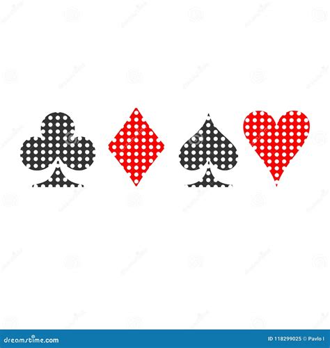 Suits In Points Card Suit Icon Vector Playing Cards Symbols Vector
