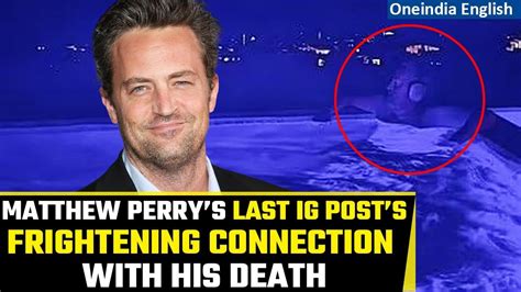 Matthew Perrys Last Instagram Post Featuring The Hot Tub Goes Viral After His Death Oneindia