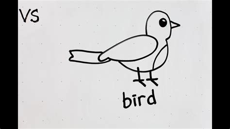 34 Kids Tutorial How To Draw A Bird In 2 Minutes Simple Easy
