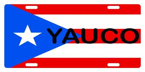 Puerto Rico Flag Yauco License Plate Pr Boricua Emblem 1485 Picclick