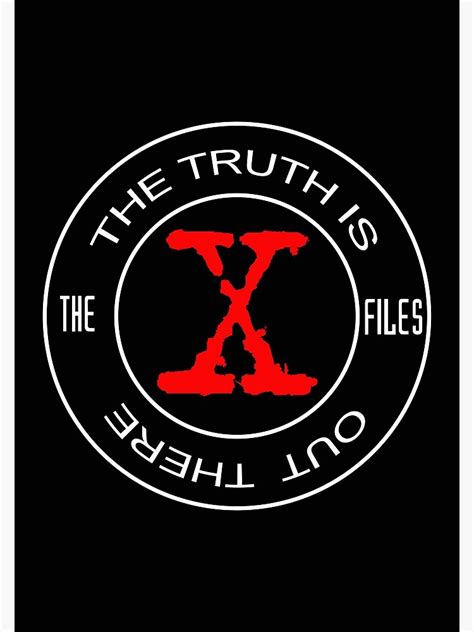 X Files Red White Black Logo Design Poster For Sale By