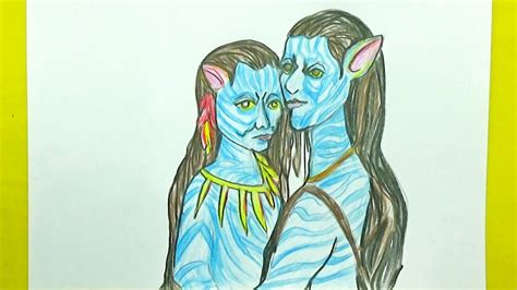 How To Draw Jake Sully And Neytiri From Avatar Step By Step Drawing