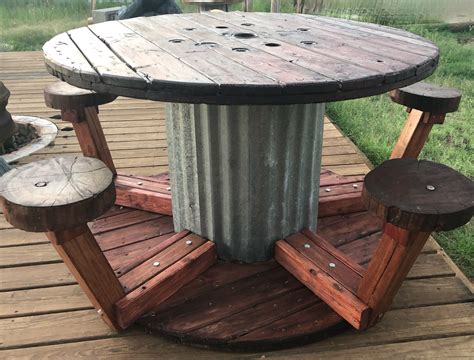 Rustic Wooden Spool Table