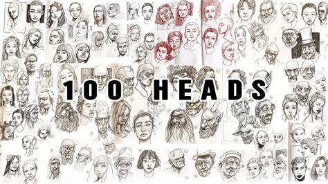 Drawing 100 Heads In 10 Days 100 Heads Challenge Meds100heads Art