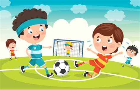 Cartoon Soccer Players Illustrations Royalty Free Vector Graphics