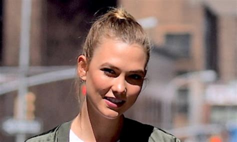 Karlie Kloss Wears Denim Mini Skirt Daily Mail Online