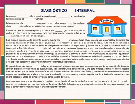 Diagnóstico Escolar Integral Y Descripción General 2022 2023