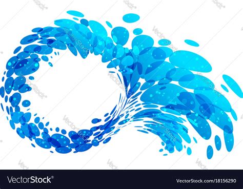 Water Splash Circle Isolated On White Background Vector Image