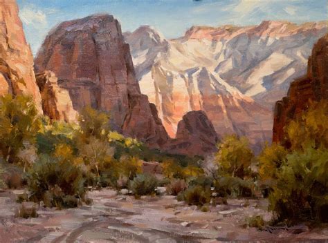 Big Bend Zion National Park By Artist Mitch Baird Oil Painting