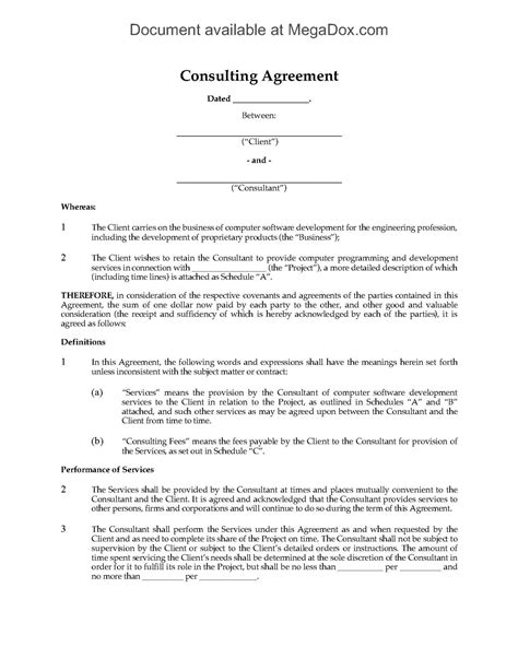 Consulting Services Agreement Template Australia Paul Johnsons Templates