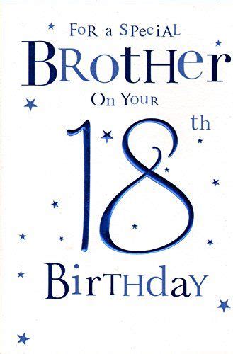 Brother Happy 18th Birthday Card Blue Balloons 18th Birthday Cards