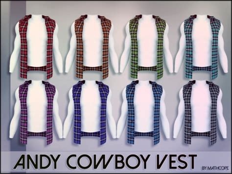 Andy Cowboy Vest By Mathcope At Sims 4 Studio Sims 4 Updates