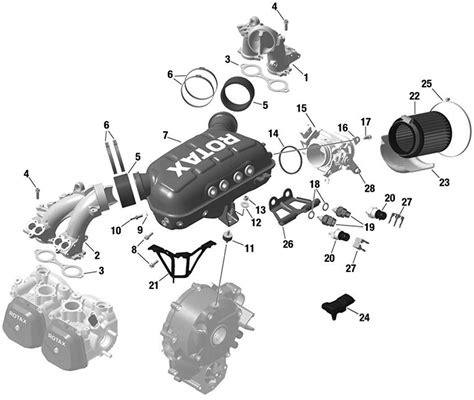 Rotax 912 Is Sport Intake Manifold Airbox Throttle Body Socket