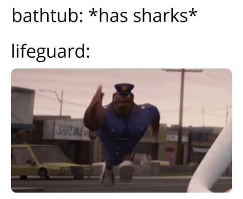 hey lady there s no sharks in the bathtub r dankmemes