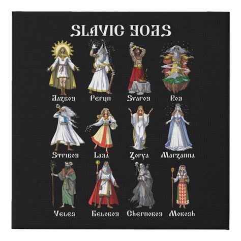 Slavic Mythology Gods Faux Canvas Print Zazzle