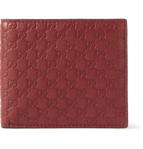 Gucci Embossed Leather Billfold Wallet In Red For Men Lyst