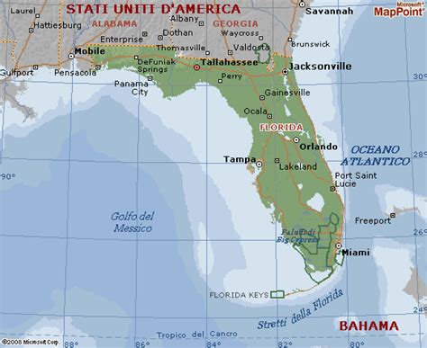 Cartina Geografica Di Florida Negli Stati Uniti