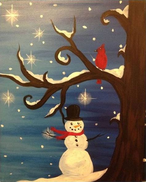 Christmas Paintings On Canvas Easy Ideas In Home 26 Christmas Canvas