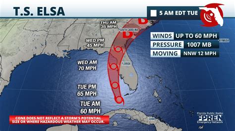 Tropical Storm Elsa Approaches Florida Hurricane Watch Issued Wuft News