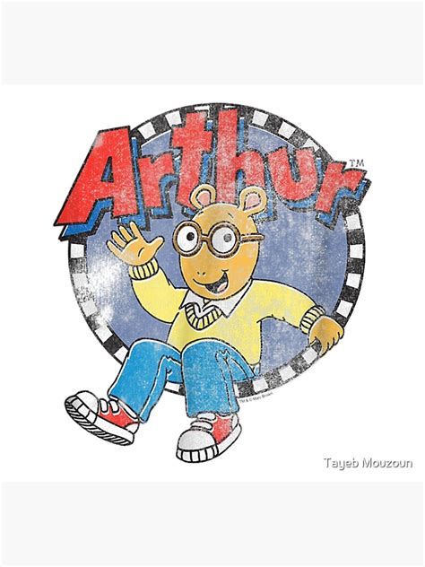 Arthur Distressed Arthur Waving Logo Art Print For Sale By Tayeb