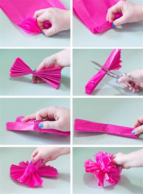Make It Pompoms 3 Ways Paper Flower Tutorial Flower Tutorial Crafts