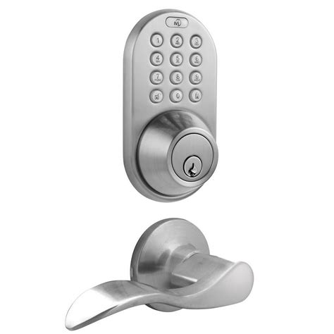 Keyless Entry Deadbolt And Lever Handle Door Lock Combo Pack With