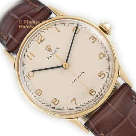rolex precision ref 3745 18ct c1948 one of the earliest rolex precisions vintage gold watches
